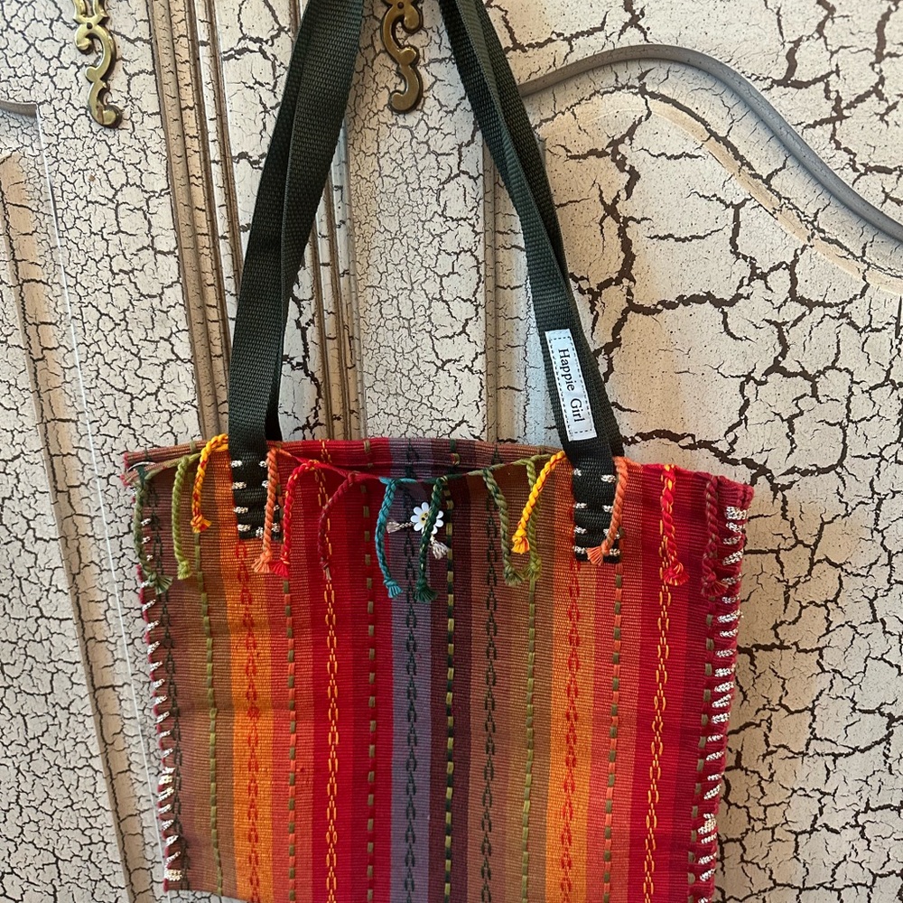 Colorful Striped Tote Bag - Picture 6 of 6